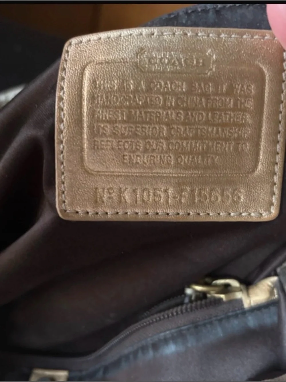 Coach Metallic Taupe Shoulder Bag with Signature Jacquard